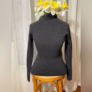 Banana Republic Merino Wool Charcoal Turtleneck Sweater